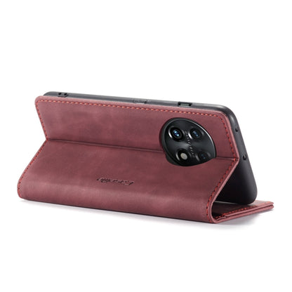 For OnePlus 11 CaseMe 013 Multifunctional Horizontal Flip Leather Phone Case(Wine Red) by CaseMe