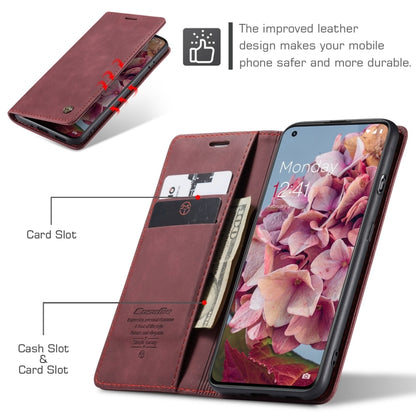 For OnePlus 11 CaseMe 013 Multifunctional Horizontal Flip Leather Phone Case(Wine Red) by CaseMe