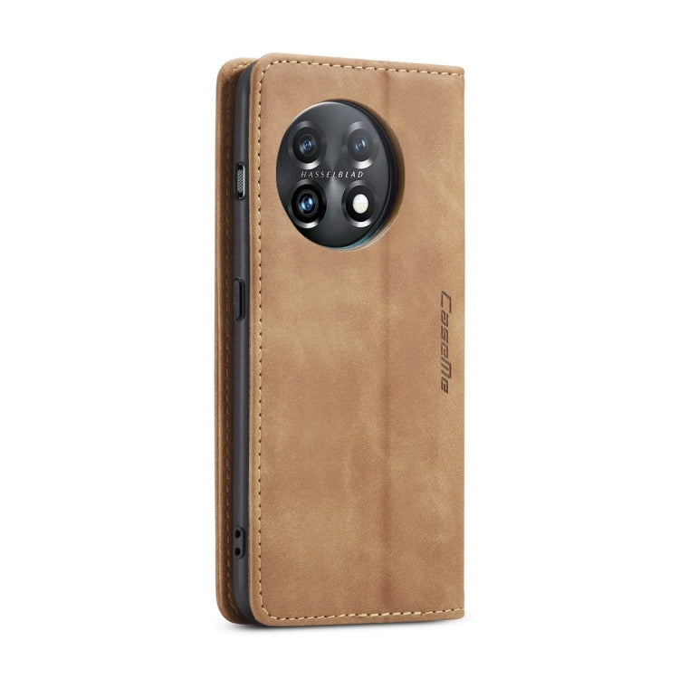 For OnePlus 11 CaseMe 013 Multifunctional Horizontal Flip Leather Phone Case(Brown) by CaseMe