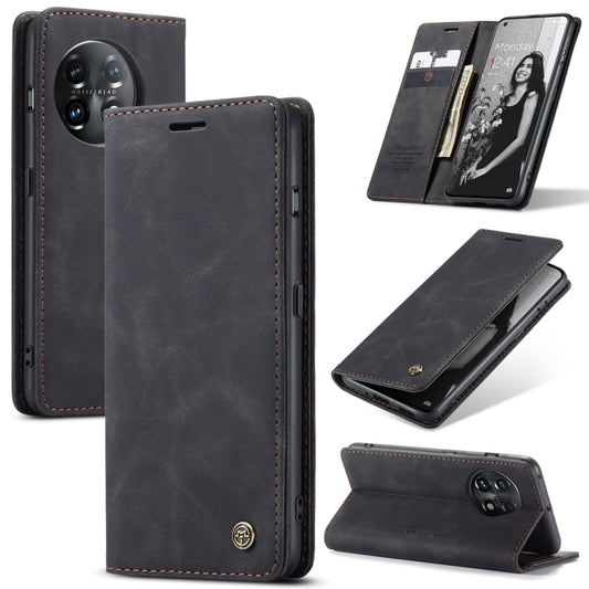 For OnePlus 11 CaseMe 013 Multifunctional Horizontal Flip Leather Phone Case(Black) by CaseMe
