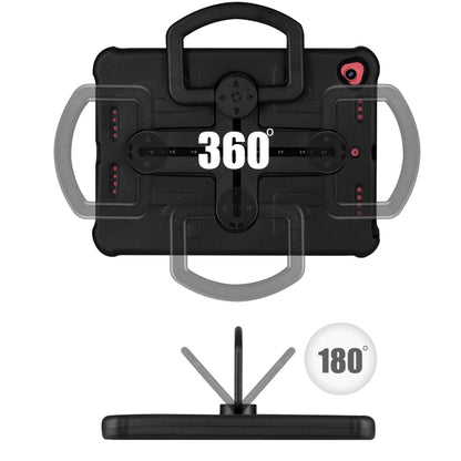 Shield 360 Rotation Handle EVA Shockproof PC Tablet Case For iPad 10.2 2019/2020/2021/Pro 10.5 2017/Air 2019 (Black) by bashfashion