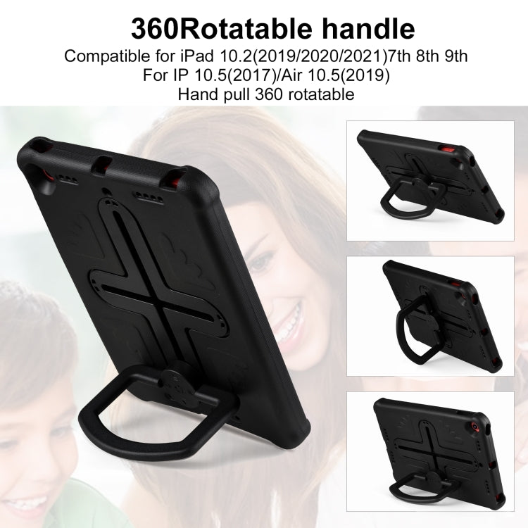 Shield 360 Rotation Handle EVA Shockproof PC Tablet Case For iPad 10.2 2019/2020/2021/Pro 10.5 2017/Air 2019 (Black) by bashfashion