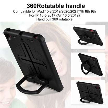 Shield 360 Rotation Handle EVA Shockproof PC Tablet Case For iPad 10.2 2019/2020/2021/Pro 10.5 2017/Air 2019 (Black) by bashfashion