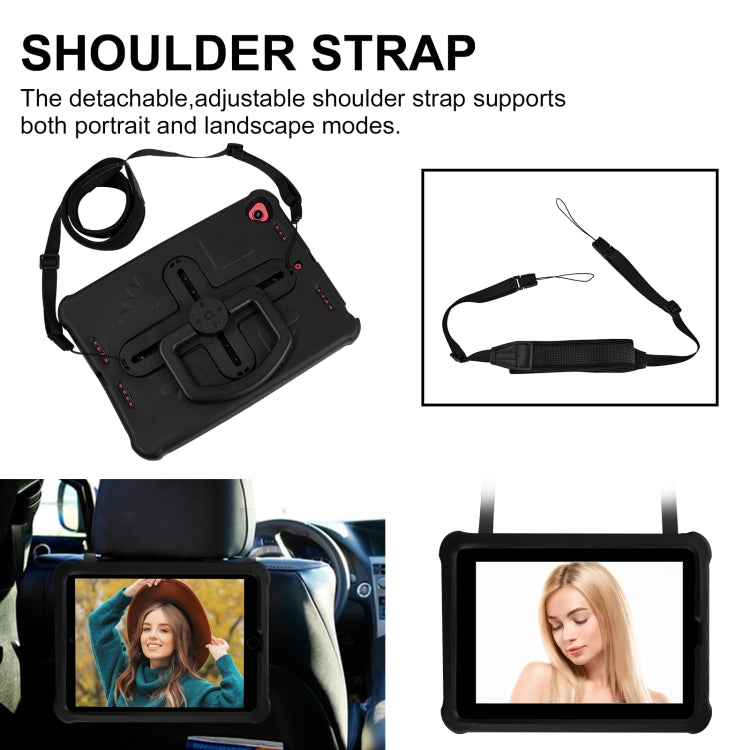Shield 360 Rotation Handle EVA Shockproof PC Tablet Case For iPad 10.2 2019/2020/2021/Pro 10.5 2017/Air 2019 (Black) by bashfashion