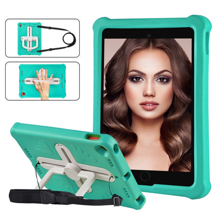 Shield 360 Rotation Handle EVA Shockproof PC Tablet Case For iPad 10.2 2019/2020/2021/Pro 10.5 2017/Air 2019 (Mint Green Beige) by bashfashion