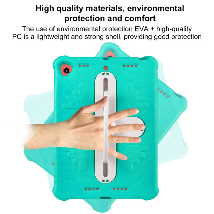 Shield 360 Rotation Handle EVA Shockproof PC Tablet Case For iPad 10.2 2019/2020/2021/Pro 10.5 2017/Air 2019 (Mint Green Beige) by bashfashion