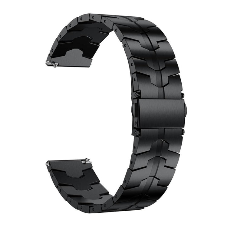 For Garmin Venu / Venu 2 Plus / Venu Sq / Sq2 20mm Universal Stainless Steel Watch Band(Black) by bashfashion