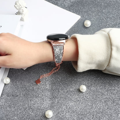 For Garmin Venu / Venu 2 Plus / Venu Sq / Sq2 20mm Diamond Chain Mental Watch Band(Black) by bashfashion