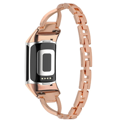 For Fitbit Charge 2 Diamond Metal Watch Band(Rose Gold) by bashfashion