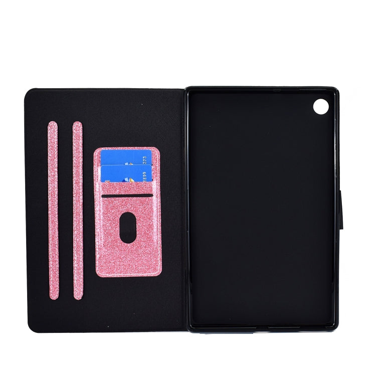 For Huawei MatePad 10.4 2022 Glitter Powder Leather Tablet Case(Pink) by bashfashion