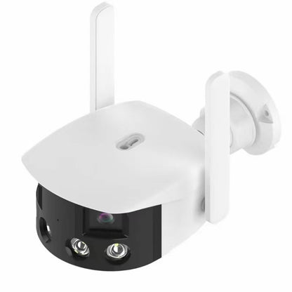Q38 WIFI Humanoid Recognition AI Alarm 180 Degree Dual 2MP IP Camera, Plug:US Plug by bashfashion