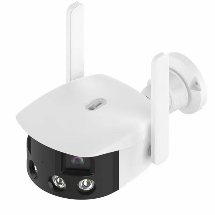 Q38 WIFI Humanoid Recognition AI Alarm 180 Degree Dual 2MP IP Camera, Plug:EU Plug by bashfashion