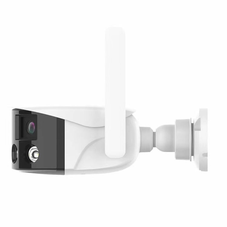 Q38 WIFI Humanoid Recognition AI Alarm 180 Degree Dual 2MP IP Camera, Plug:EU Plug by bashfashion