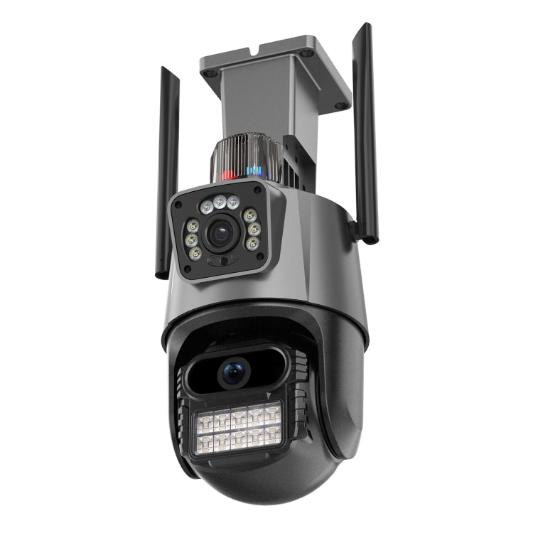 QX81 Humanoid Recognition AI Alarm WIFI Spherical Dual 2MP IP Camera, Plug:AU Plug by bashfashion