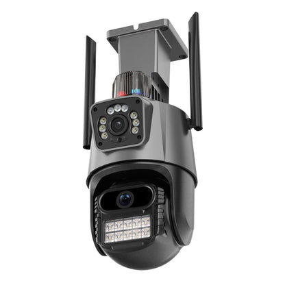 QX81 Humanoid Recognition AI Alarm WIFI Spherical Dual 2MP IP Camera, Plug:AU Plug by bashfashion