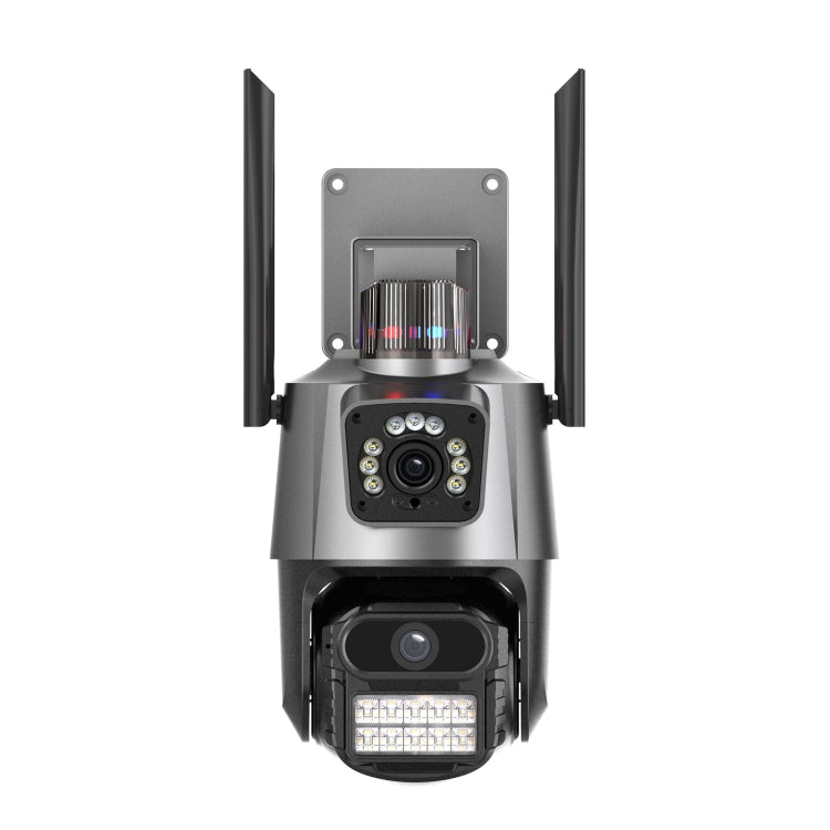 QX81 Humanoid Recognition AI Alarm WIFI Spherical Dual 2MP IP Camera, Plug:UK Plug by bashfashion