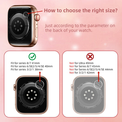 Stainless Steel Frame Silicone Watch Band For Apple Watch Series 9&8&7 41mm / SE 3&SE 2&6&SE&5&4 40mm / 3&2&1 38mm(Black) by bashfashion