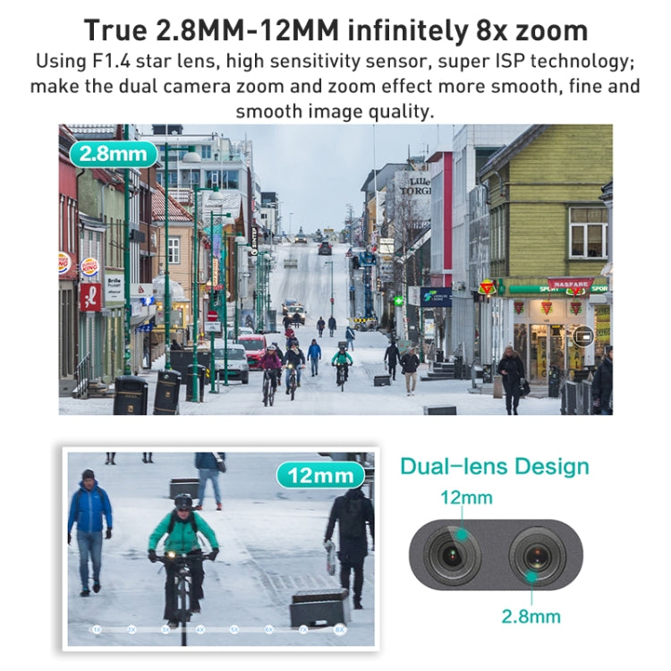 QX82 400W Dual Screen Dual Channel Synchronous Monitoring IP Camera, Plug:US Plug by bashfashion