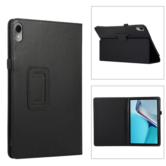 For Huawei MatePad 11 2023 Litchi Texture Leather Tablet Case with Holder(Black) by bashfashion