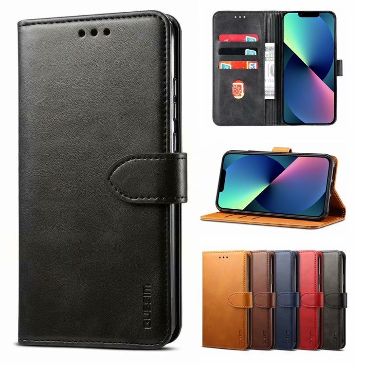 For iPhone 14 Pro GUSSIM Horizontal Flip Leather Phone Case(Black) by GUSSIM