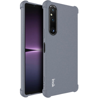 For Sony Xperia 1 V imak Shockproof Airbag TPU Phone Case(Matte Grey) by imak