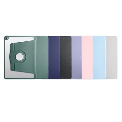 For iPad Air / Air 2 / 9.7 2018 / 2017 Acrylic 360 Degree Rotation Holder Tablet Leather Case(Deep Green) by bashfashion