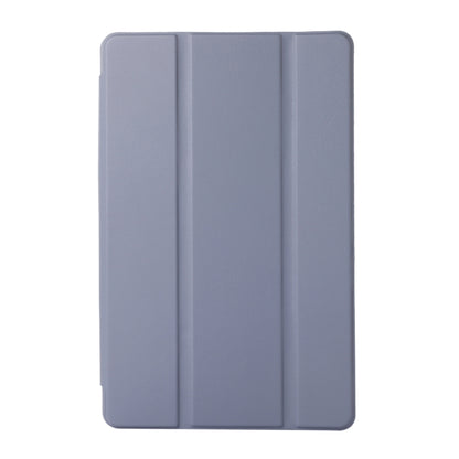 For Samsung Galaxy Tab A7 Lite Solid Color 3-folding Leather Tablet Case(Lavender Grey) by bashfashion