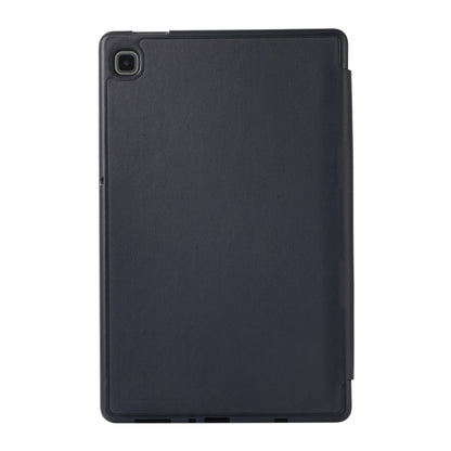 For Samsung Galaxy Tab A7 Lite Solid Color 3-folding Leather Tablet Case(Dark Blue) by bashfashion