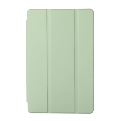For Samsung Galaxy Tab A7 Lite Solid Color 3-folding Leather Tablet Case(Matcha Green) by bashfashion
