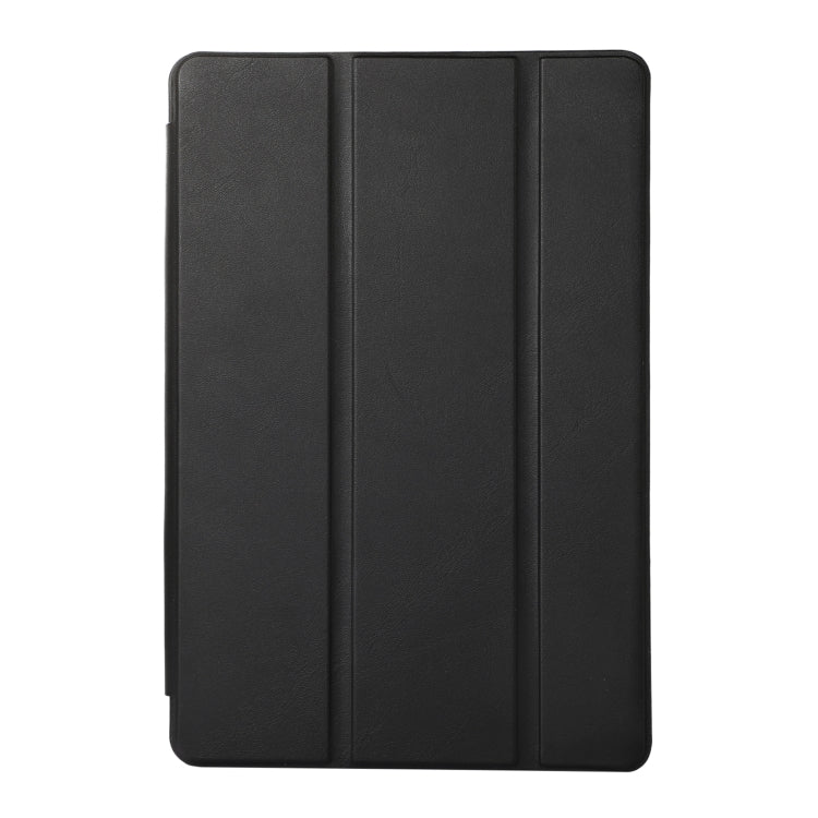 For Samsung Galaxy Tab S6 Lite/Tab S6 Lite 2022 Solid Color 3-folding Leather Tablet Case(Black) by bashfashion