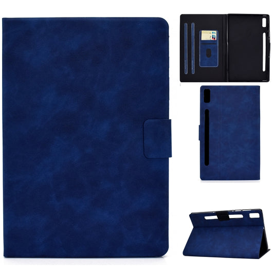 For Lenovo Tab P11 Pro Gen 2 Cowhide Texture Horizontal Flip Tablet Leather Case(Blue) by bashfashion