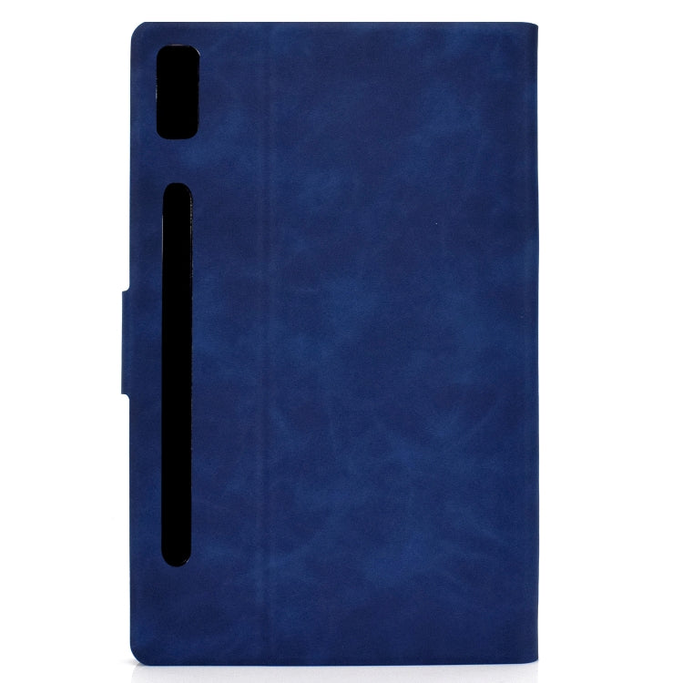 For Lenovo Tab P11 Pro Gen 2 Cowhide Texture Horizontal Flip Tablet Leather Case(Blue) by bashfashion