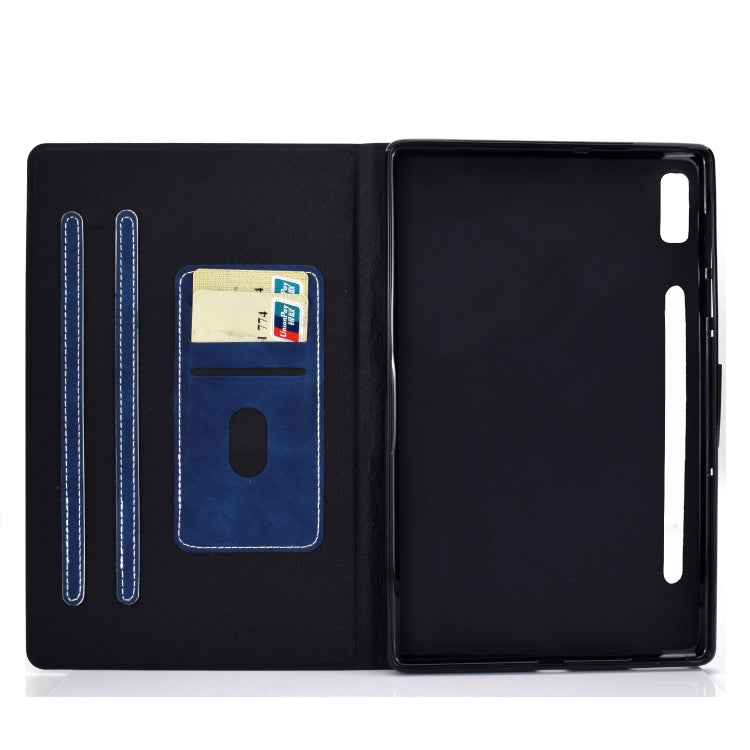 For Lenovo Tab P11 Pro Gen 2 Cowhide Texture Horizontal Flip Tablet Leather Case(Blue) by bashfashion