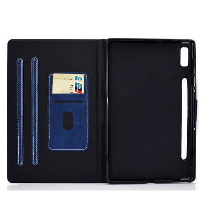 For Lenovo Tab P11 Pro Gen 2 Cowhide Texture Horizontal Flip Tablet Leather Case(Blue) by bashfashion