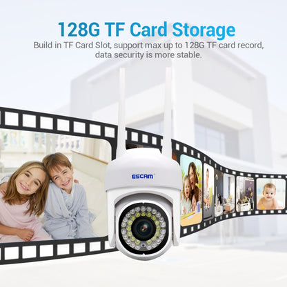 ESCAM PVR007 3MP Smart HD WiFi Camera Support Full Color Night Vision / Motion Detection / Sound Alarm / TF Card(EU Plug) by ESCAM