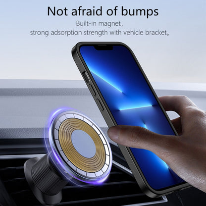 For iPhone 13 Pro wlons Magsafe Carbon Fiber Kevlar TPU Phone Case(Black) by wlons