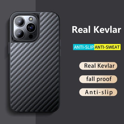 For iPhone 13 Pro Max wlons Magsafe Carbon Fiber Kevlar TPU Phone Case(Black) by wlons