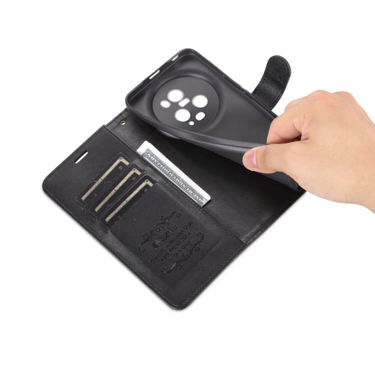 For Honor Magic5 AZNS Sheepskin Texture Flip Leather Phone Case(Black) by AZNS