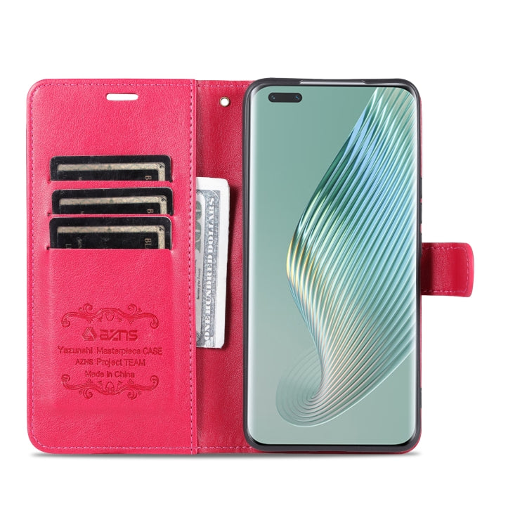 For Honor Magic5 AZNS Sheepskin Texture Flip Leather Phone Case(Red) by AZNS