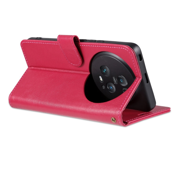 For Honor Magic5 AZNS Sheepskin Texture Flip Leather Phone Case(Red) by AZNS