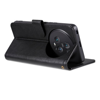 For Honor Magic5 Pro AZNS Sheepskin Texture Flip Leather Phone Case(Black) by AZNS