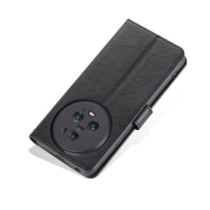 For Honor Magic5 Pro AZNS Sheepskin Texture Flip Leather Phone Case(Black) by AZNS