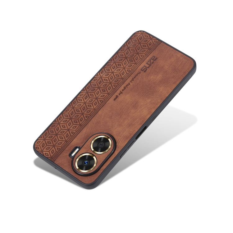 For Huawei Enjoy 60 AZNS 3D Embossed Skin Feel Phone Case(Brown) by AZNS