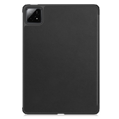 For Xiaomi Pad 7 / 7 Pro Custer Texture 3-Fold Holder Leather Smart Tablet Case(Black) by bashfashion