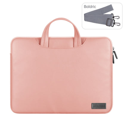 Waterproof PU Laptop Bag Inner Bag, Size:15 inch(Rose Gold) by bashfashion