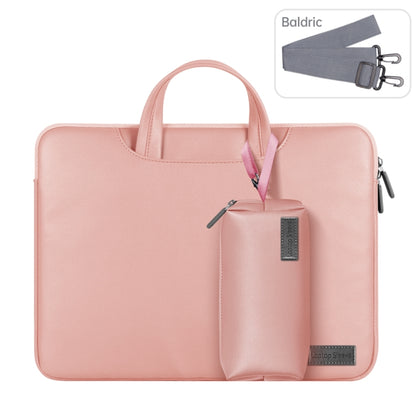 Waterproof PU Laptop Bag Inner Bag with Power Pack, Size:13 / 14 inch(Rose Gold) by bashfashion