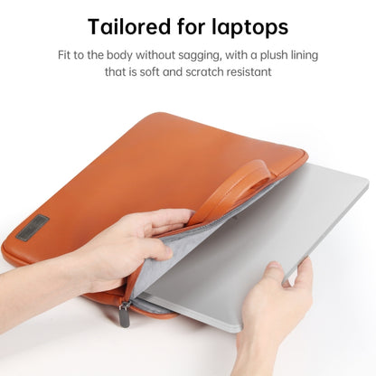 Waterproof PU Laptop Bag Inner Bag with Power Pack, Size:13 / 14 inch(Rose Gold) by bashfashion