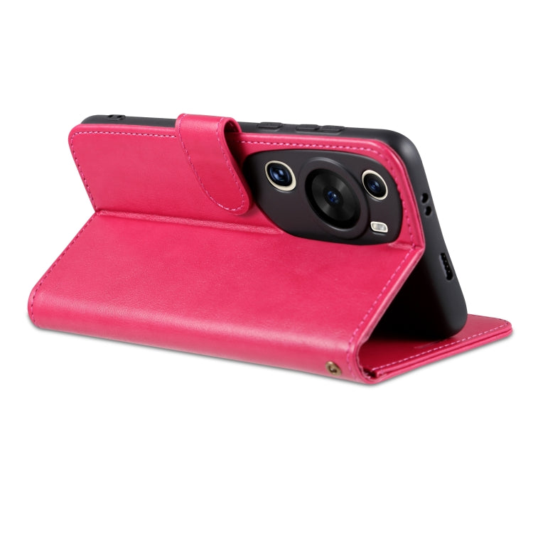 For Huawei P60 Art AZNS Sheepskin Texture Flip Leather Phone Case(Red) by AZNS