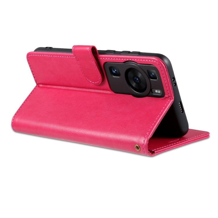 For Huawei P60 / P60 Pro AZNS Sheepskin Texture Flip Leather Phone Case(Red) by AZNS