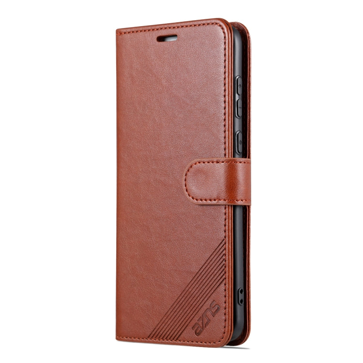 For Huawei P60 / P60 Pro AZNS Sheepskin Texture Flip Leather Phone Case(Brown) by AZNS